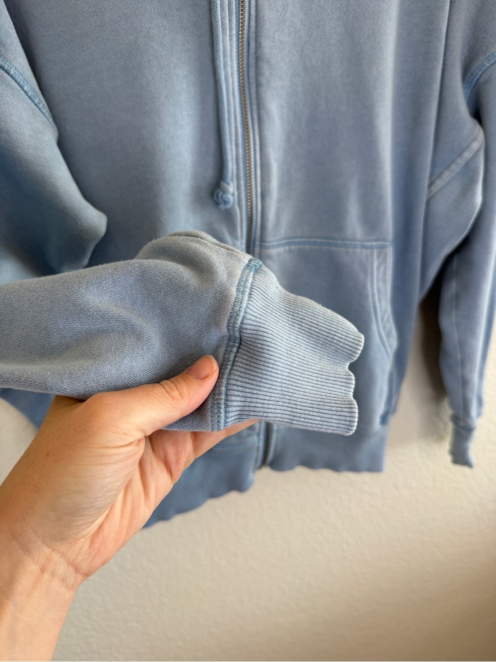 Aeropostale Unisex Full-Zip Light Blue Hoodie - Picture 4 of 11